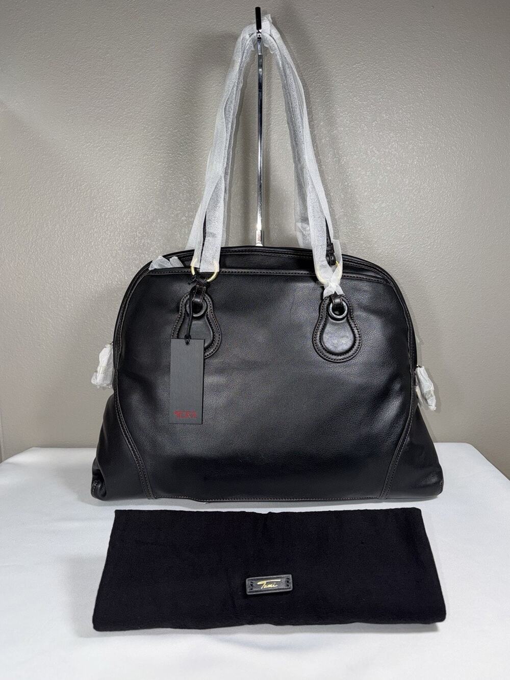 Tumi Black All Leather Rosecliff Slim Women’s Briefcase Satchel Bag NWT NEW